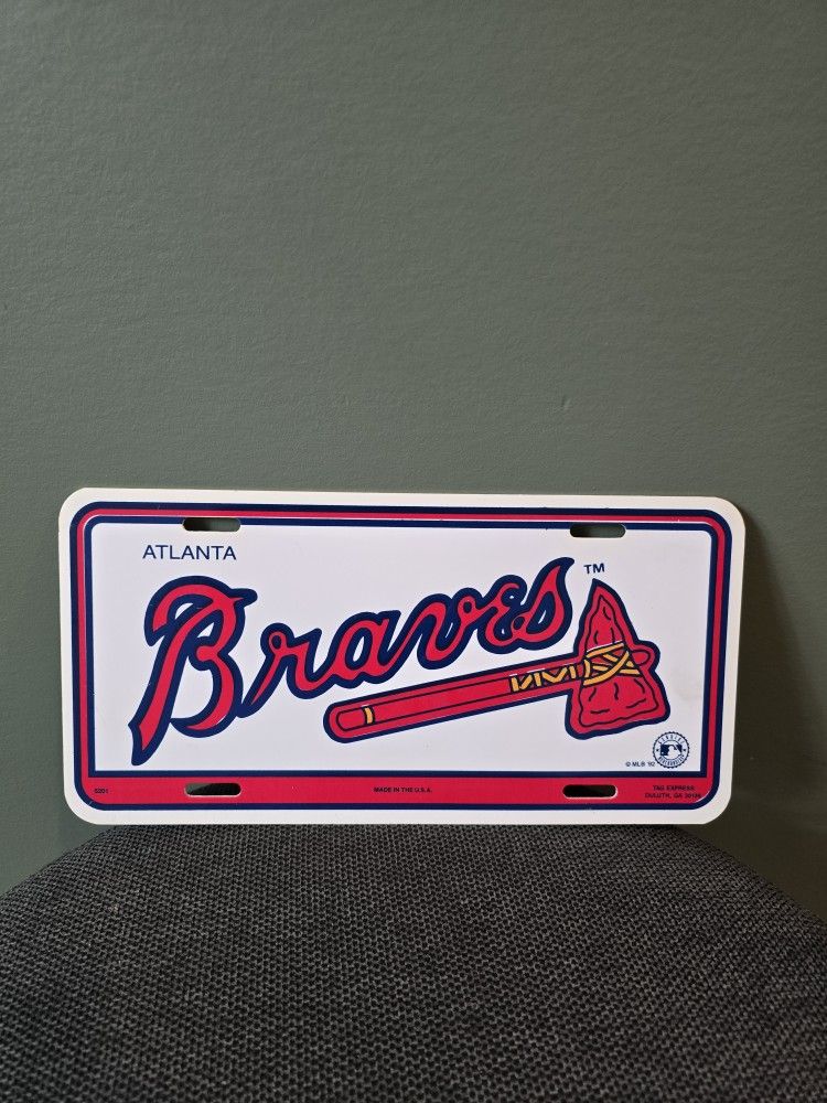 Atlanta Braves Booster License Plate Georgia