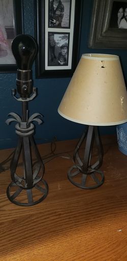 Pair of South west / metal lamps
