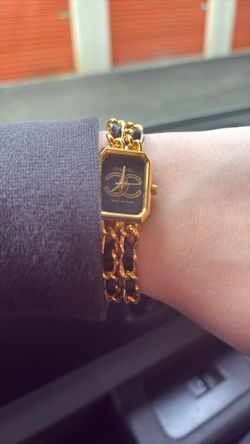 Chanel 1987 'Premiere' Gold-Plated Chain Wrist Watch.