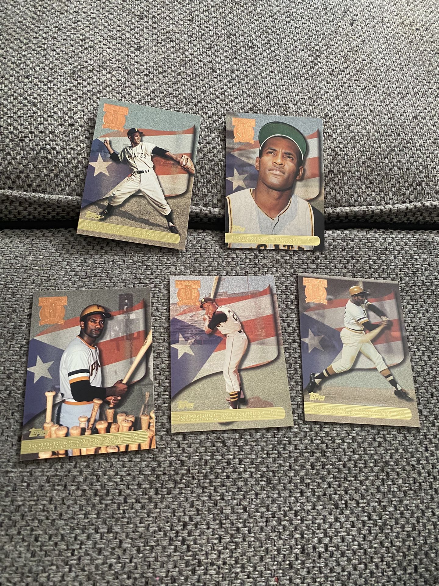 5 Roberto Clemente Cards Pittsburgh Pirates HOF Baseball Trading Cards