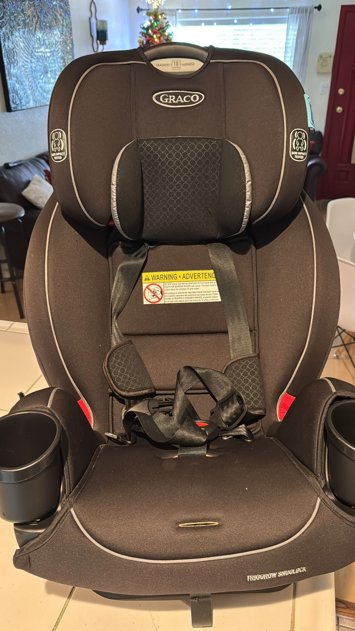 This new one was only used once.  Graco TrioGrow SnugLock 3-in-1 Car Seat, Warren, Black