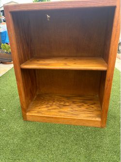 SOLID OAK BOOKCASE- vintage