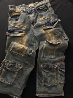 faded baggy jeans