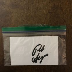 3” x 5” card with Bob Seger’s autograph