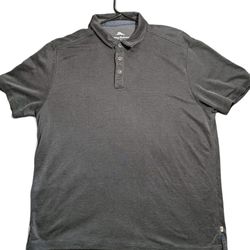 Tommy Bahama 75% Tencel,25% Polyester Polo Shirts - Gray Large