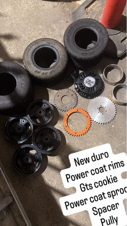 Go-Kart Parts Lot – Tires, Rims, Sprockets & More