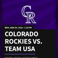 TEAM USA vs THE ROCKIES 3/4/2026 🇺🇸