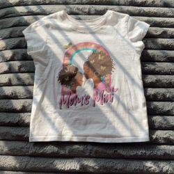4T White Mommy And Mini Shirt, Black Girl Pink