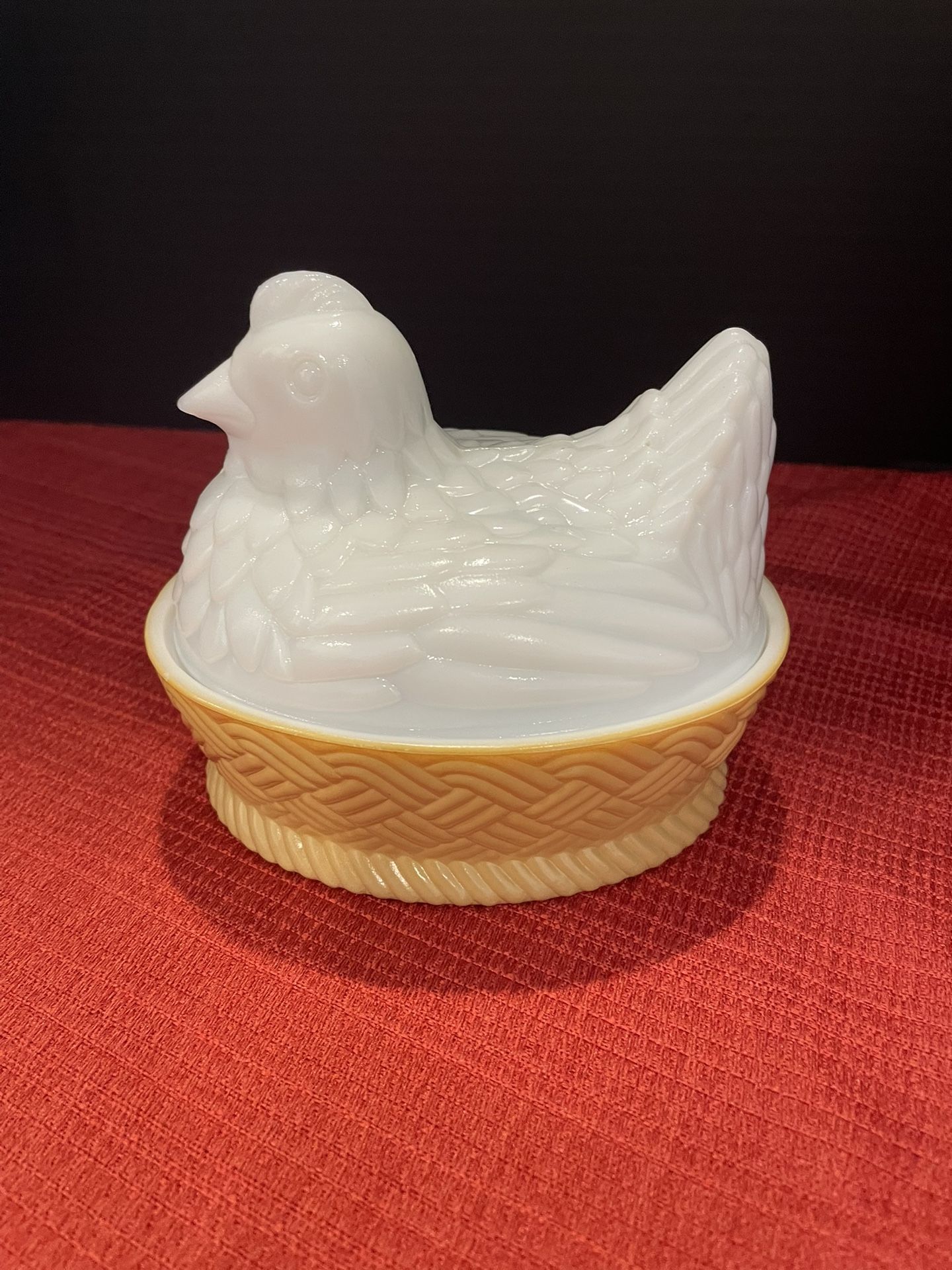 Hen On Nest By Avon Milk Glass