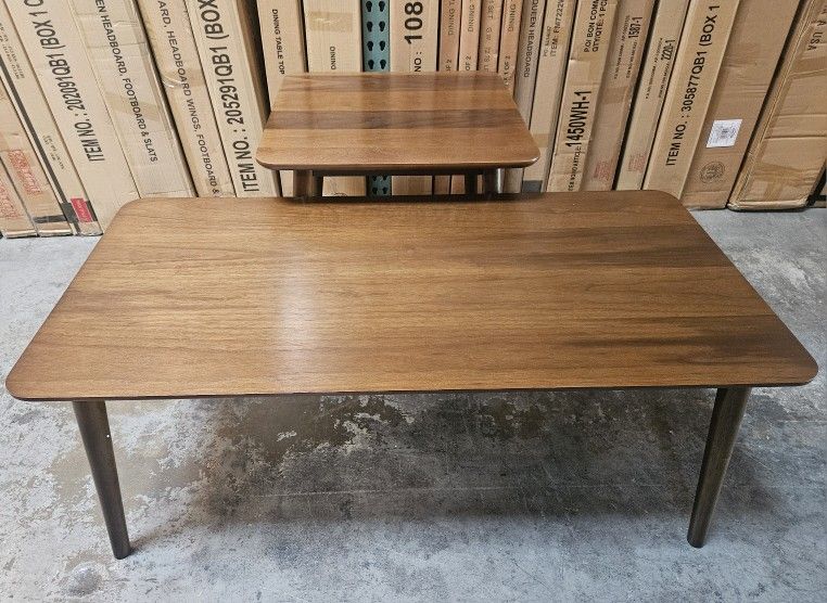 2pc Amber Coffee And End Table