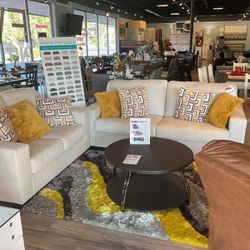 Sleek 85” Sofa Available In Vibrant Color Options 