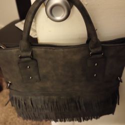 Target Faux Leather Charcoal Bag 
