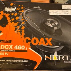 HERTZ COAX Hertz DCX 460.3 Dieci Series 4"x6" 2-way coaxial car speakers.