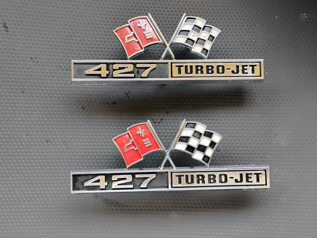 66 Corvette 427 Turbojet Fender Emblems