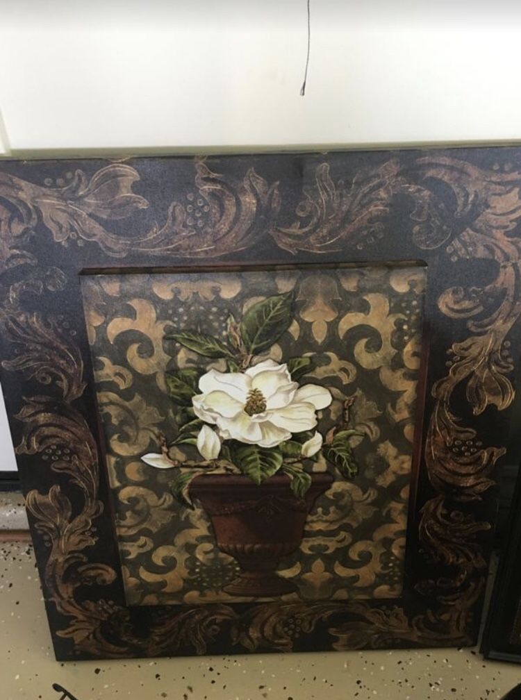 Flower pot pop out painting