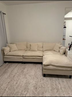 Vesgantti 108" Modular Sectional Sofa, Deep Seat Cloud
