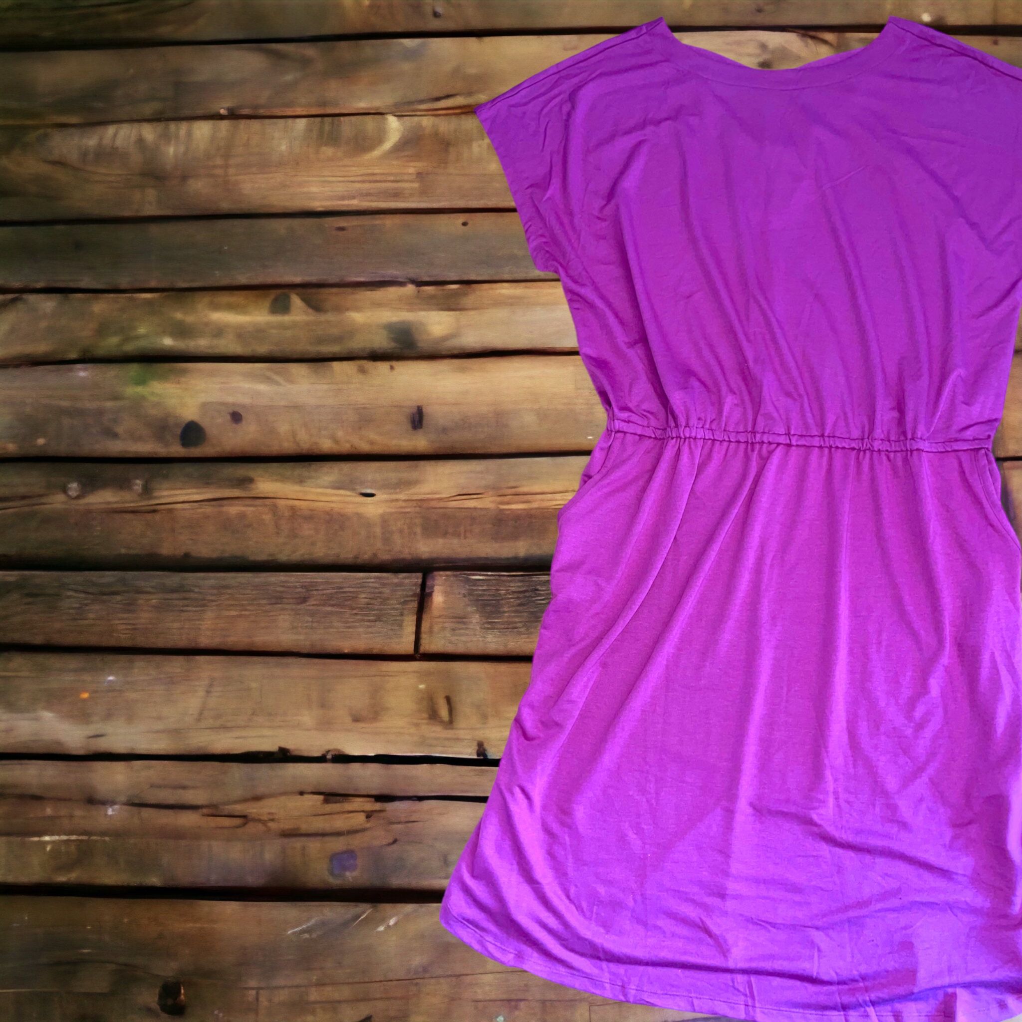 LuLaRoe 3XL Isla Crossback Dress • Wide Neckline Dolman Short Sleeves Side Slits
