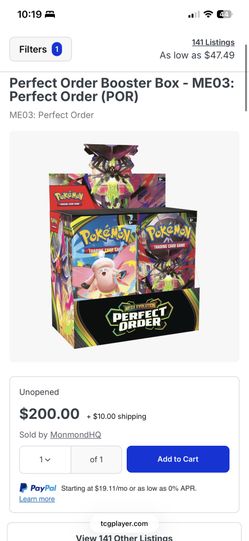 Perfect Order Pokemon Booster Box