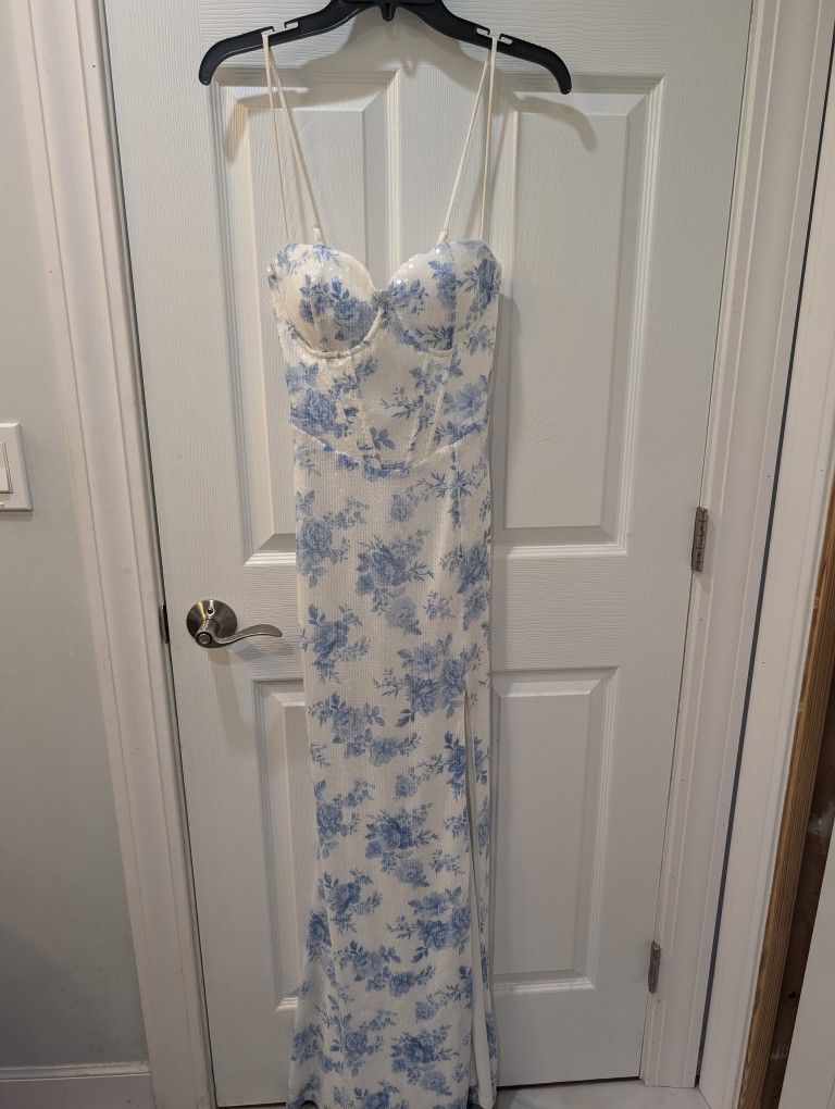 Floral windsor prom dress