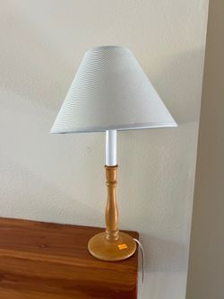 Oak And Wood Table Lamp