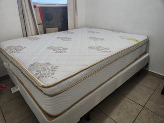 New queen mattress and box spring 2 pc bed frame is not included