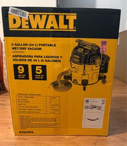 9 Gal. 5.0 HP Portable Wet/Dry Vacuum with Hose Accessories NEVER OPENED