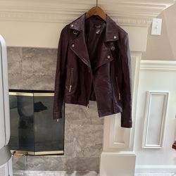 Leather Burgundy Jacket 