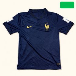 Nike France FFF Navy Dri-FIT Soccer Jersey Small