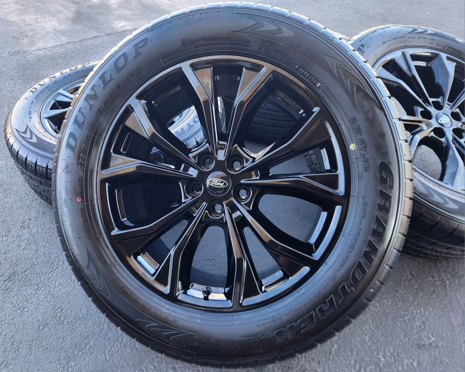 20" Ford Explorer New Gloss Black OEM Wheels And Tires