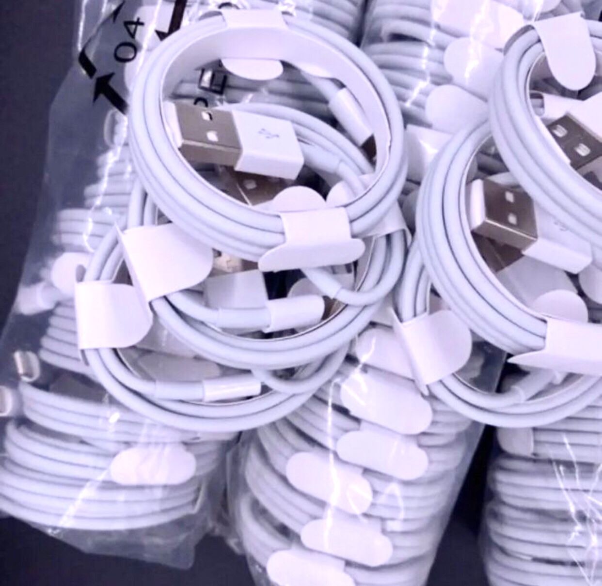 12 OEM Fast Charger Cables Cords For iPhone 5 6 7 8 X 11 12 13 14 Pro Max - 3FT