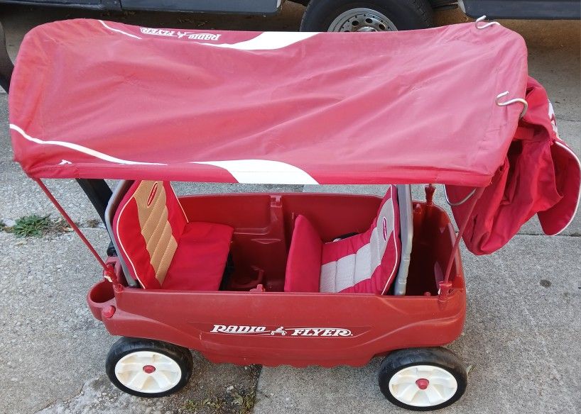 2 Seat Radio Flyer Canopy Wagon