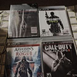 PlayStation 3 game lot elder scrolls v Skyrim, call of duty Black ops 2 oop games