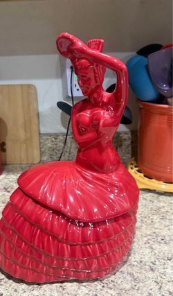 Fiesta Dancing Lady Cookie Jar - Retired Item