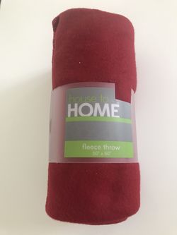 New Red Fleece 50 x 60 inches