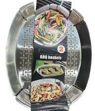 🍖 Stainless Steel BBQ Grill Baskets – 2 PCS