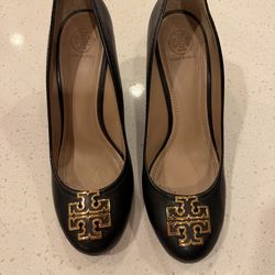 Authentic Tory Burch dress womens ladies heals shoes wedge dress 8 1/2