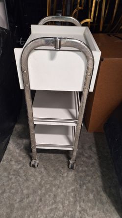 ONLY Rolling Desk W/locking drawer & shelves 4SALE