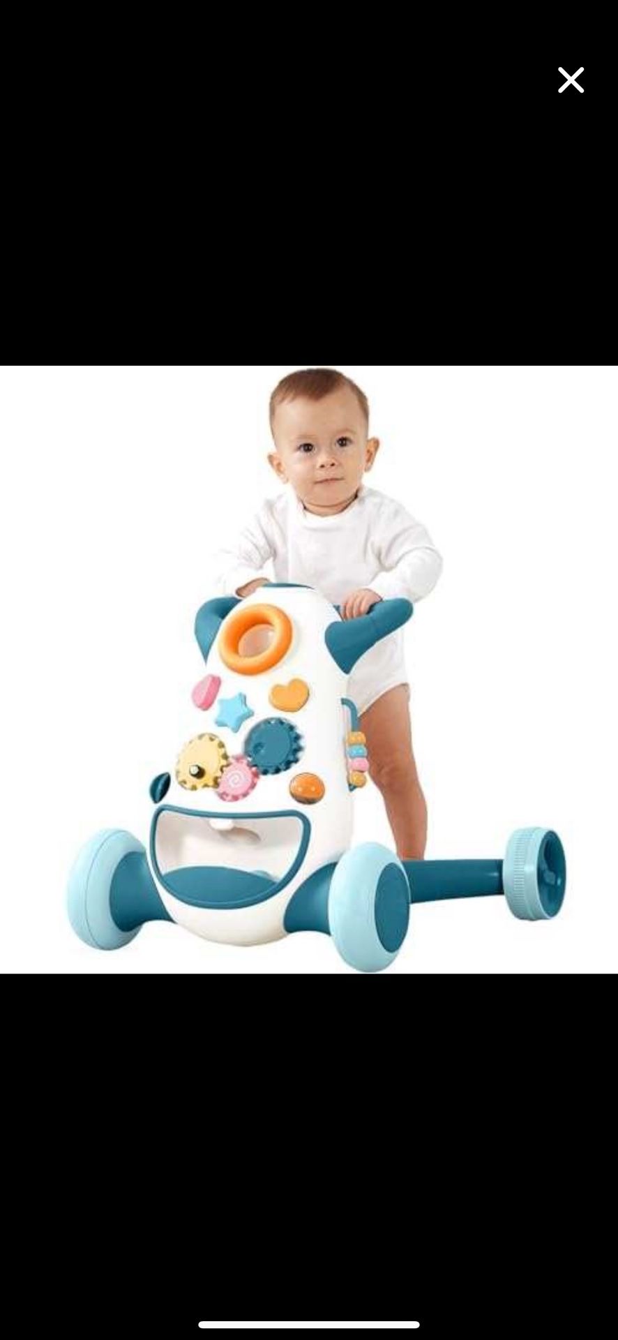 KUB Baby & Toddler Walker Push Toy, Interactive Sound & Light 