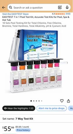 EASYTEST 7-in-1 Pool Colorimetric Test Kit