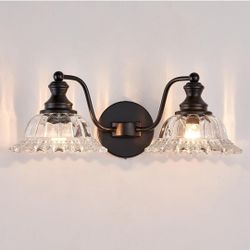(New in Box) 
Farmhouse Bathroom Light Fixtures Black Vanity Lights for Bathroom 2 Light Bathroom Vanity Light Fixtures /8-WS-3396
