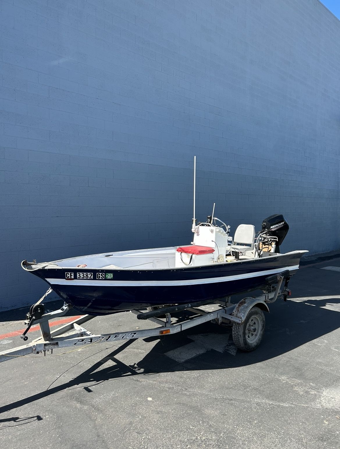 1979 Valco 14’ Aluminum Fishing Skiff With 2019 Mercury 20 HP Outboard 