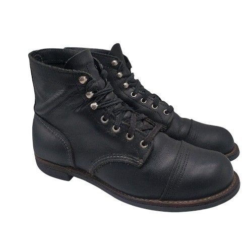 RED WING 'Iron Ranger' 8084 Black Harness Leather Work Boots Mens 10 D USA $349