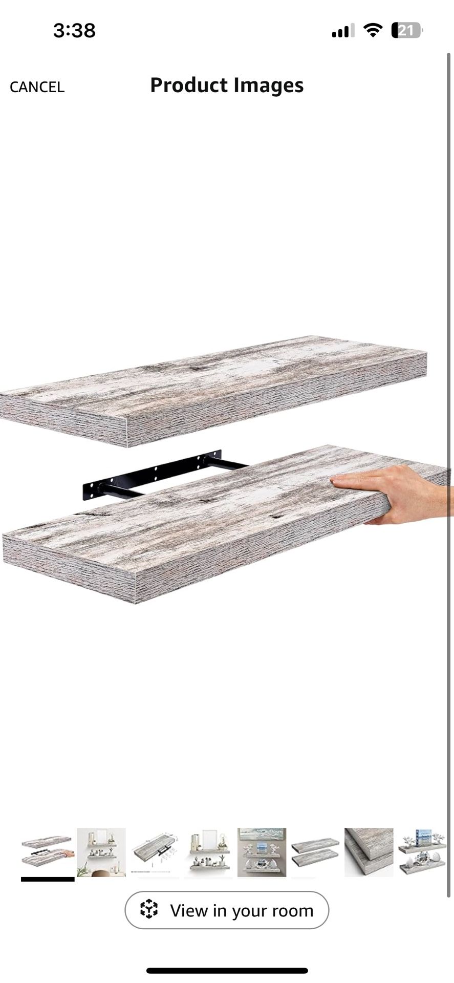 Sorbus 2pk Wall Décor Mounted 24" Floating Shelves - Rustic