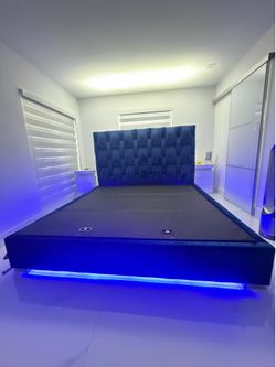 King bed frame  with  bench