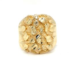 14Kt Yellow Gold Nugget Ring 5.60g Size 9 195100/12