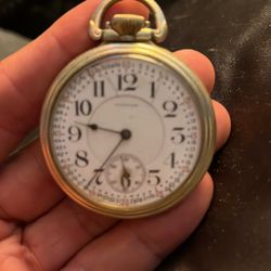 Antique Waltham Vanguard 16S 23 Jewels Railroad Grade Pocket Watch Running