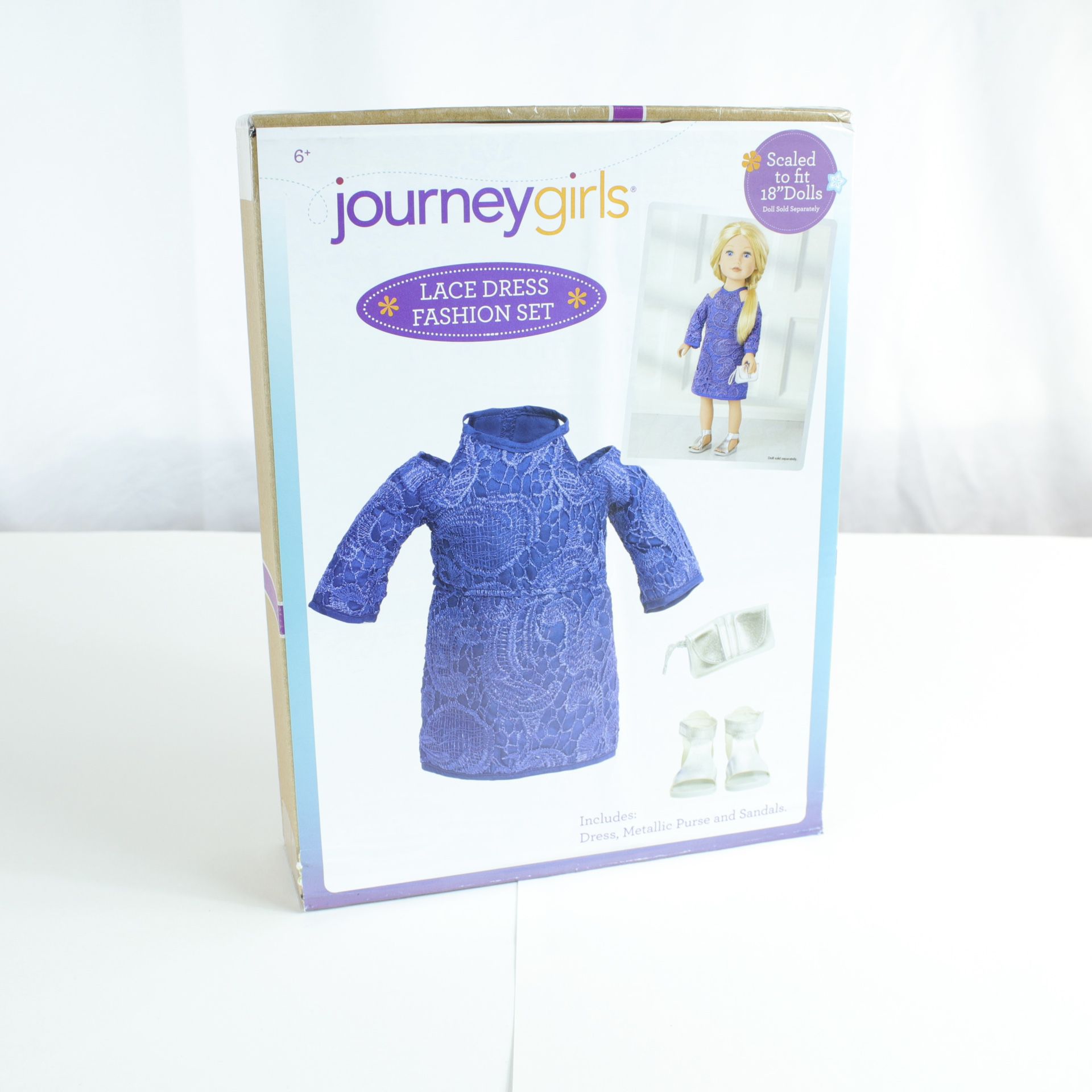 Journey Girls Blue Lace Dress Fashion Set Scaled to fit 18" Dolls - NEW