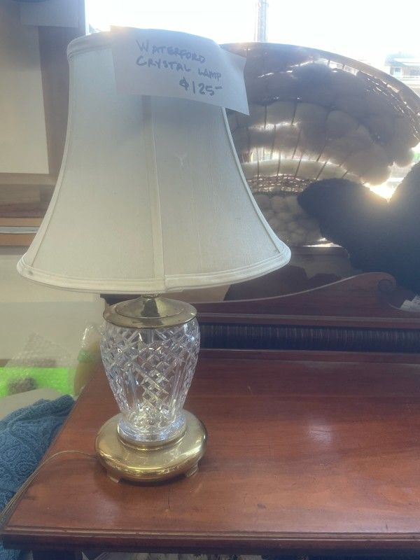 Waterford Crystal Glass Lamp Original Tag