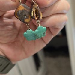 Ladies turquoise Dangle Earrings