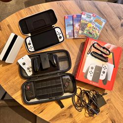 A Great Condition Switch Oled Console Bundle With Game